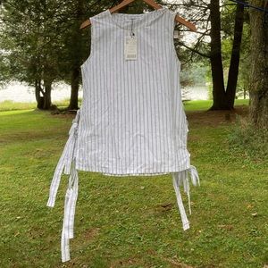 Mango cotton tank with side ties NWT SEE PHOTOS